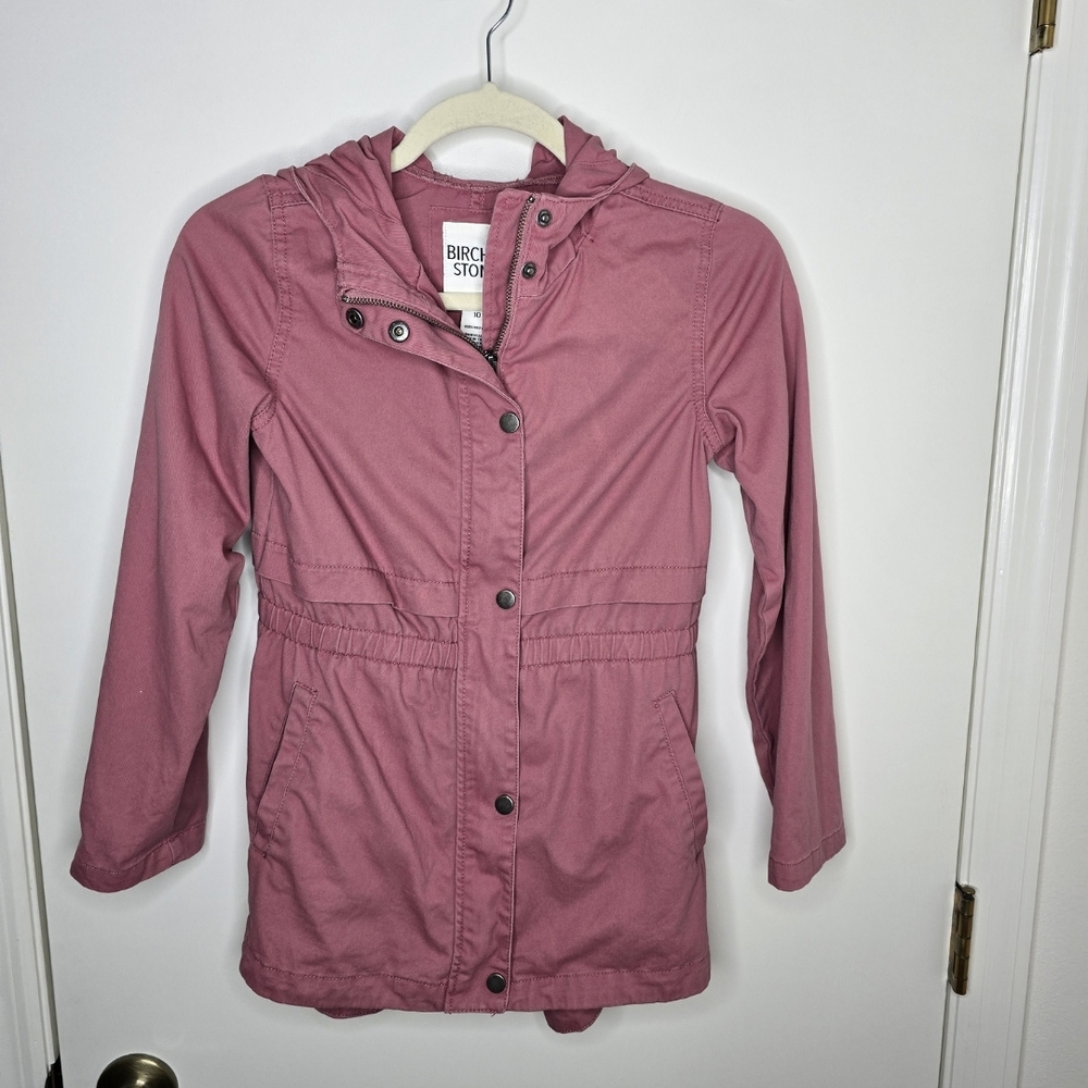 Birch & Stone Kids Utility Jacket in Dusty Pink Size 10